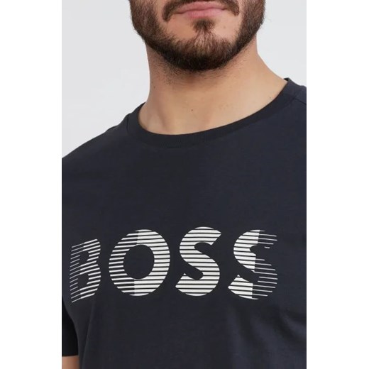 T-shirt męski BOSS HUGO z napisem młodzieżowy z krótkim rękawem 