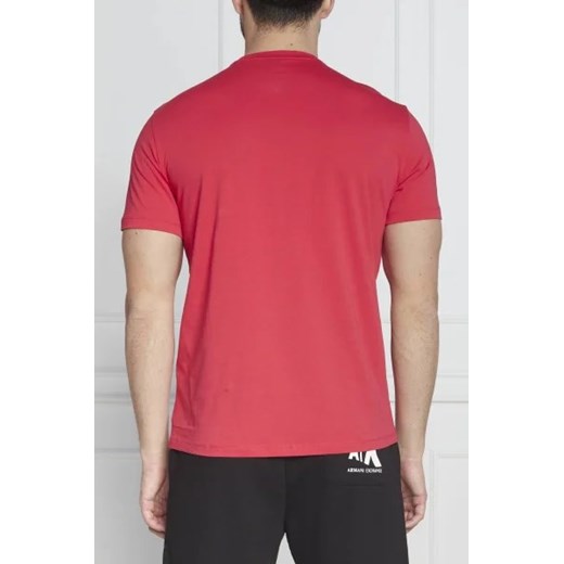 T-shirt męski czerwony Armani Exchange z krótkim rękawem