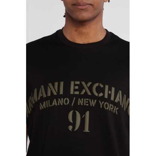 T-shirt męski czarny Armani Exchange z krótkim rękawem