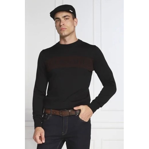 Trussardi Sweter | Regular Fit | z dodatkiem wełny Trussardi M wyprzedaż Gomez Fashion Store