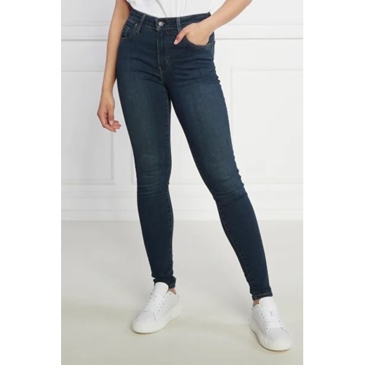 Jeansy damskie granatowe Levi's bawełniane