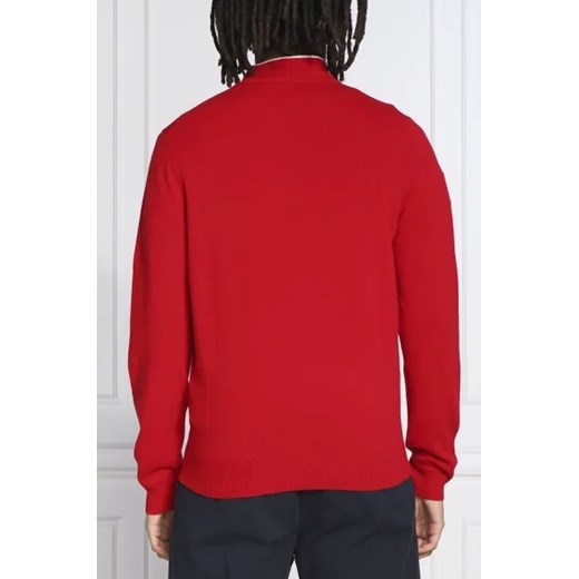 Sweter męski BOSS HUGO z dekoltem w serek casual z wełny