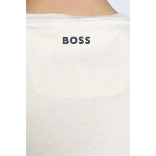T-shirt męski BOSS HUGO biały bawełniany z krótkim rękawem 