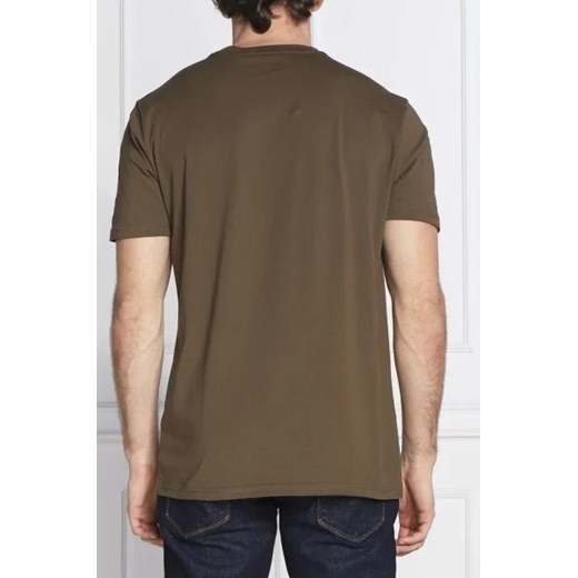 T-shirt męski BOSS HUGO z krótkim rękawem zielony z napisami
