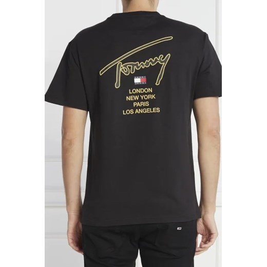 T-shirt męski Tommy Jeans czarny młodzieżowy 