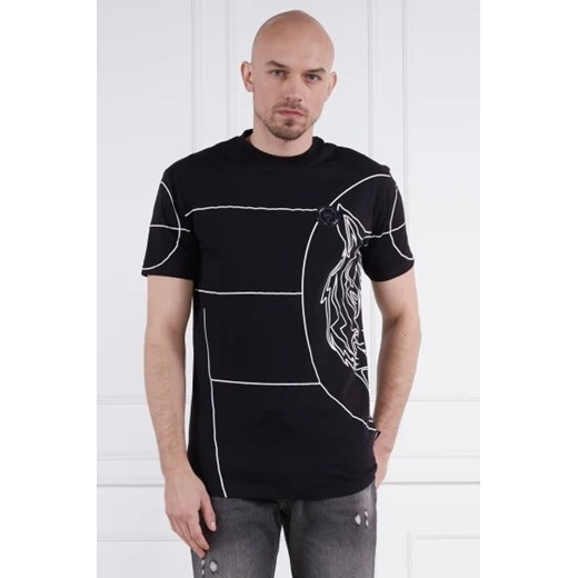 T-shirt męski Plein Sport czarny z krótkimi rękawami