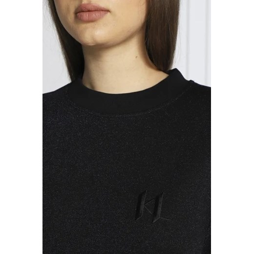 Karl Lagerfeld Bluza Puffy Sleeve Glitter | Regular Fit Karl Lagerfeld XS okazyjna cena Gomez Fashion Store