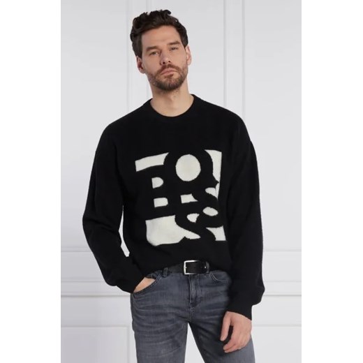 BOSS Wełniany sweter Loskar | Regular Fit | z dodatkiem kaszmiru XXL okazyjna cena Gomez Fashion Store