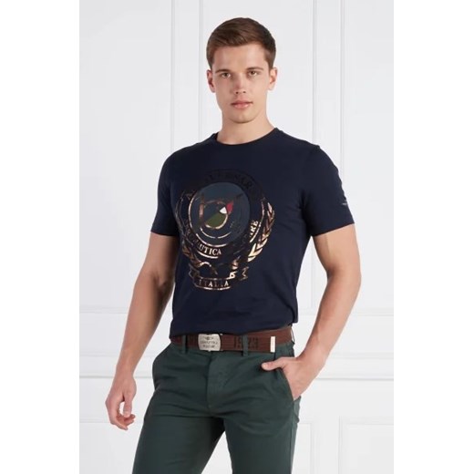 T-shirt męski Aeronautica Militare z krótkimi rękawami