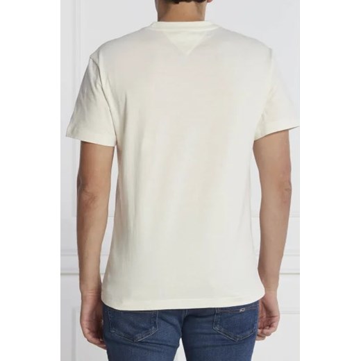 T-shirt męski Tommy Jeans biały z krótkimi rękawami 