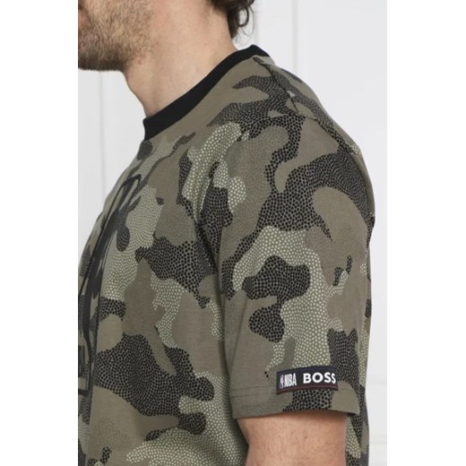 T-shirt męski zielony BOSS HUGO