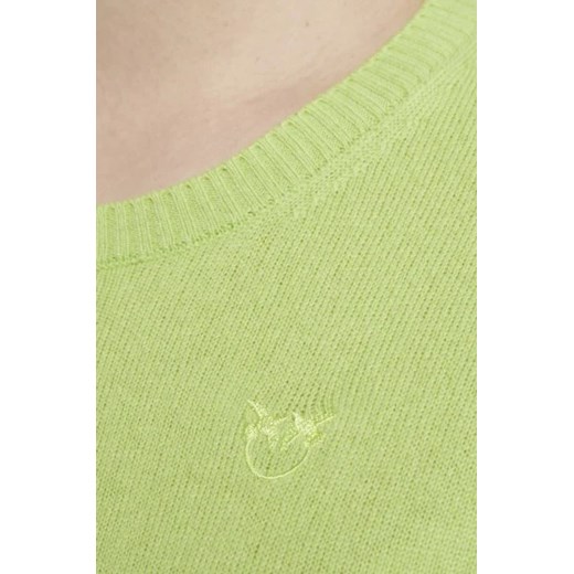 Pinko Kaszmirowy sweter FRISBEE 3 | Regular Fit | z dodatkiem lnu Pinko L okazja Gomez Fashion Store