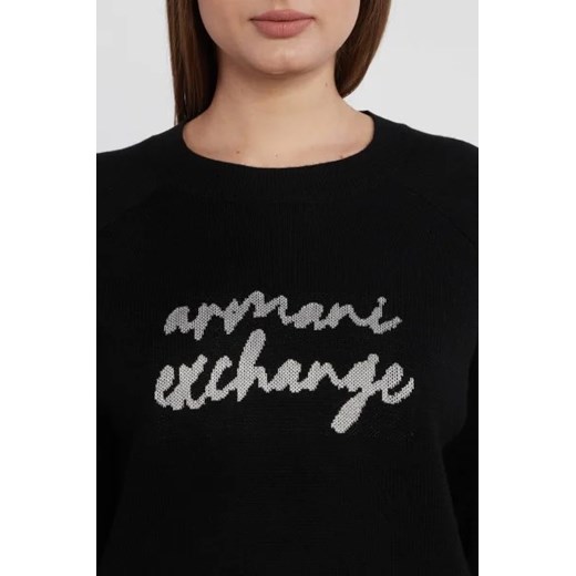 Armani Exchange Sweter | Regular Fit | z dodatkiem wełny Armani Exchange L Gomez Fashion Store okazja