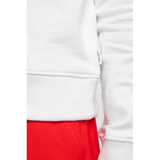 Bluza damska biała Calvin Klein bawełniana z napisami 