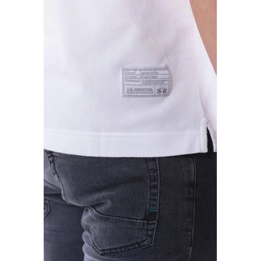 T-shirt męski biały La Martina z krótkim rękawem 