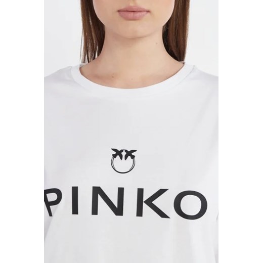 Bluzka damska biała Pinko z bawełny 