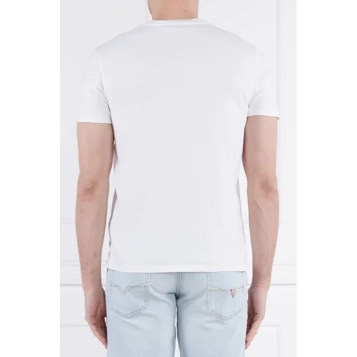 T-shirt męski biały Guess z nadrukami 
