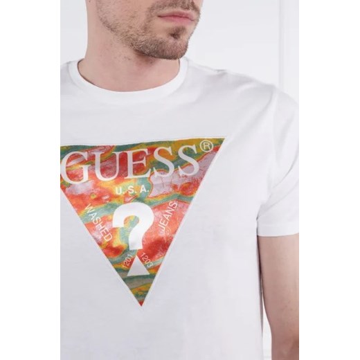 T-shirt męski Guess z krótkim rękawem biały 