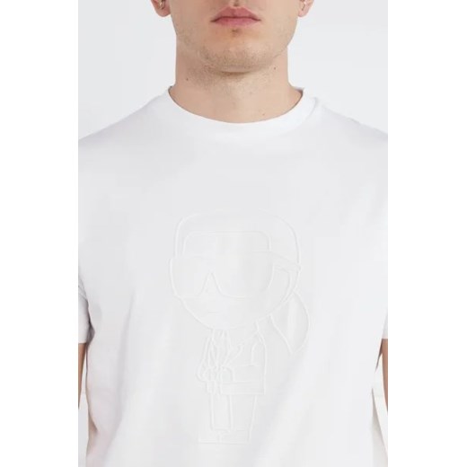 T-shirt męski Karl Lagerfeld biały wiosenny z krótkim rękawem