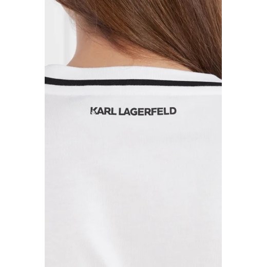 Sukienka Karl Lagerfeld z krótkim rękawem z okrągłym dekoltem casual 