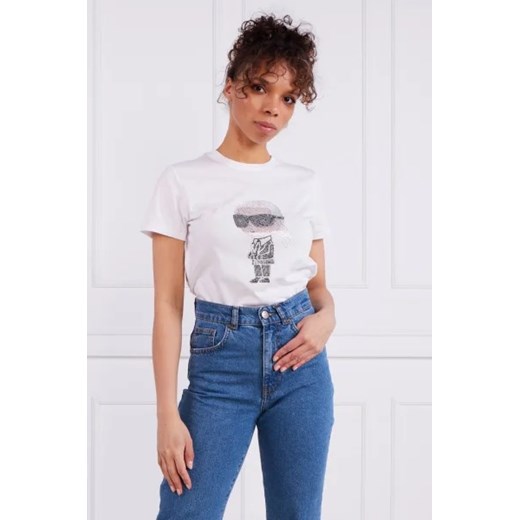 Karl Lagerfeld T-shirt ikonik 2.0 | Regular Fit Karl Lagerfeld M wyprzedaż Gomez Fashion Store