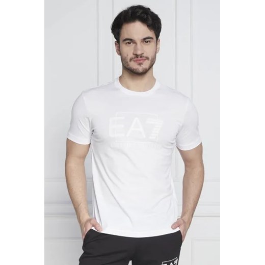 Emporio Armani t-shirt męski biały z krótkimi rękawami 