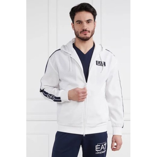 Emporio Armani bluza męska z napisem biała młodzieżowa