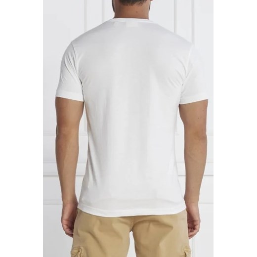 T-shirt męski Gant biały bawełniany z krótkim rękawem