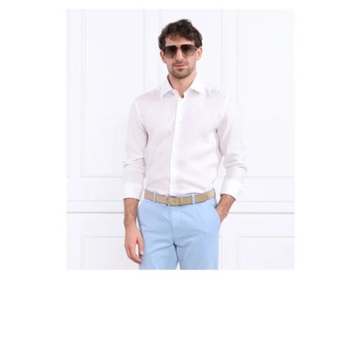 BOSS Lniana koszula H-HANK-kent-C1-214 | Slim Fit 41 wyprzedaż Gomez Fashion Store