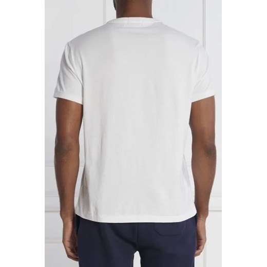 T-shirt męski biały Polo Ralph Lauren z krótkim rękawem z bawełny 