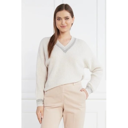 Peserico Wełniany sweter | Regular Fit | z dodatkiem jedwabiu Peserico 42 Gomez Fashion Store