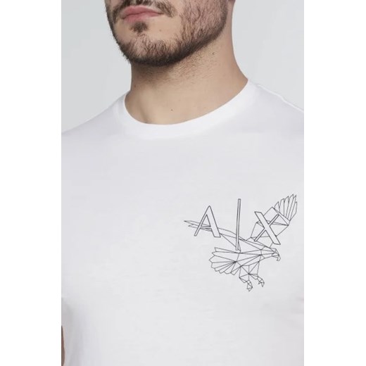 T-shirt męski biały Armani Exchange z krótkim rękawem 