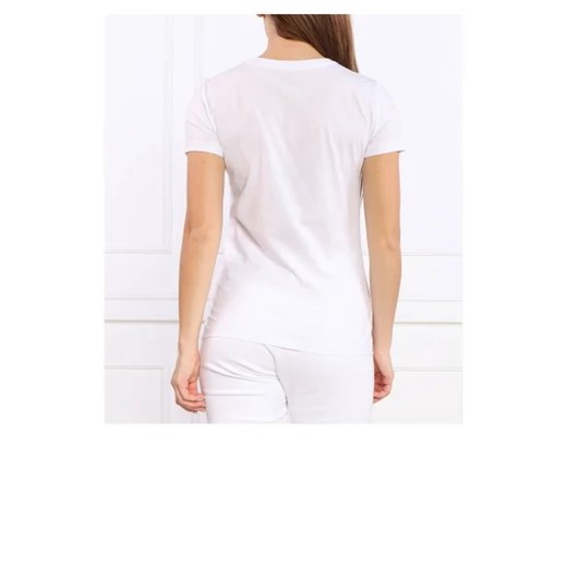 Bluzka damska Armani Exchange biała z krótkimi rękawami bawełniana 