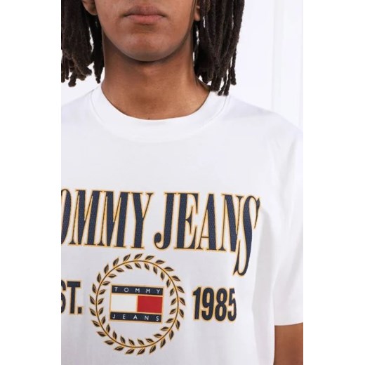 Tommy Jeans t-shirt męski biały z krótkim rękawem 
