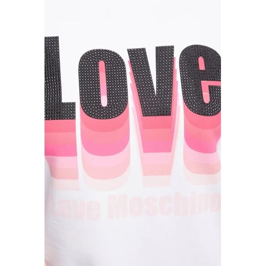 Sukienka Love Moschino z krótkimi rękawami casualowa mini bawełniana