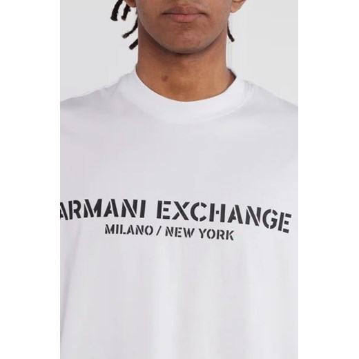 T-shirt męski Armani Exchange biały z napisami