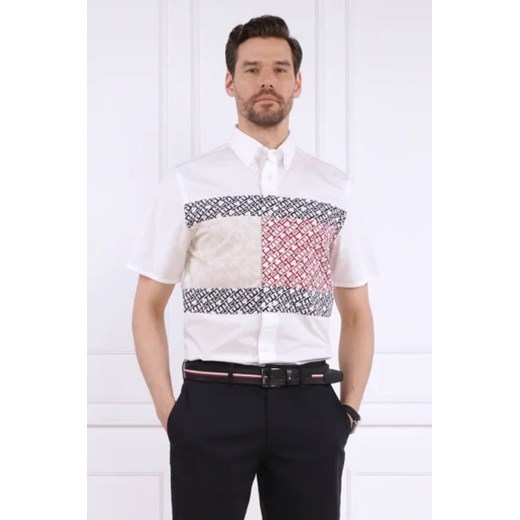 Koszula męska Tommy Hilfiger z krótkimi rękawami w abstrakcyjnym wzorze 