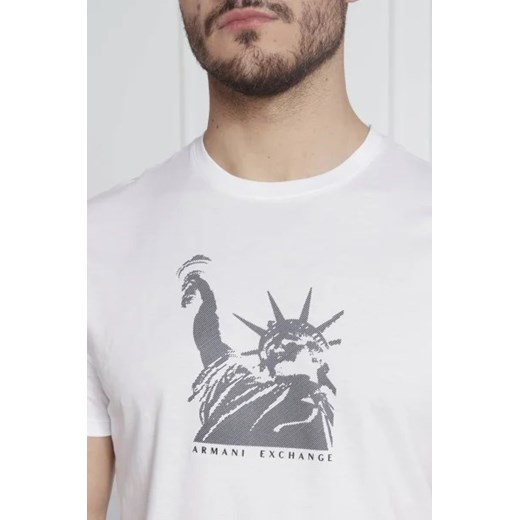 T-shirt męski Armani Exchange biały bawełniany