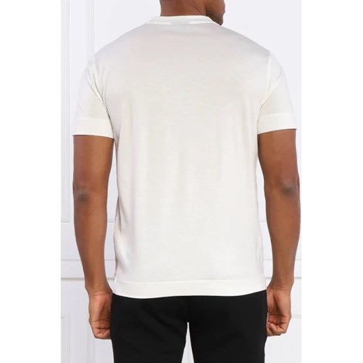 Biały t-shirt męski Emporio Armani z krótkim rękawem