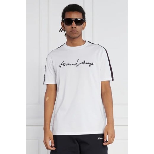 T-shirt męski biały Armani Exchange z krótkim rękawem 