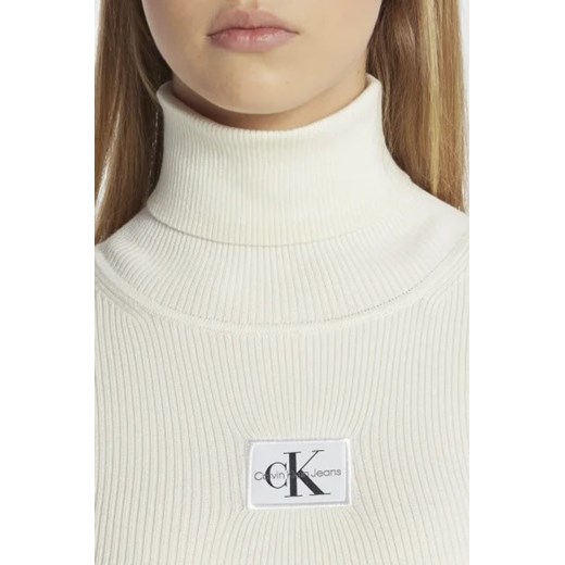 CALVIN KLEIN JEANS Sukienka BADGE ROLL NECK XL Gomez Fashion Store