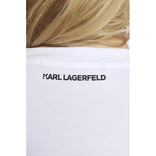 Bluzka damska Karl Lagerfeld bawełniana z okrągłym dekoltem 