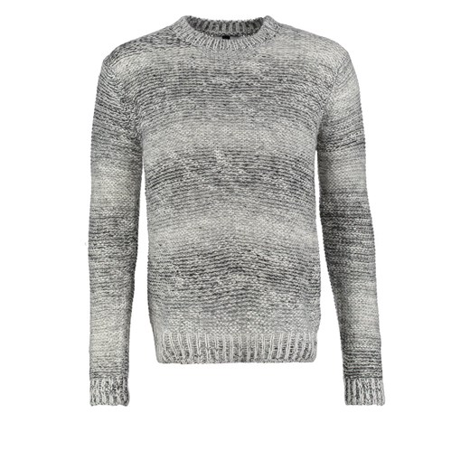 Topman Sweter light grey zalando szary abstrakcyjne wzory