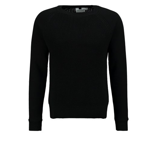 Topman Sweter black zalando czarny abstrakcyjne wzory