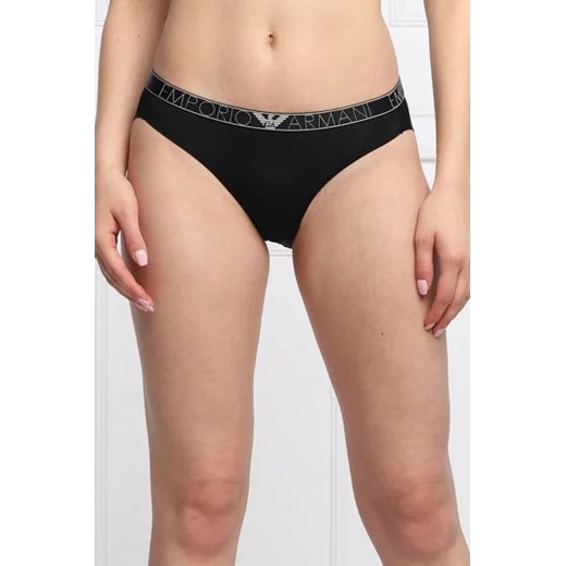 Majtki damskie czarne Emporio Armani z poliamidu