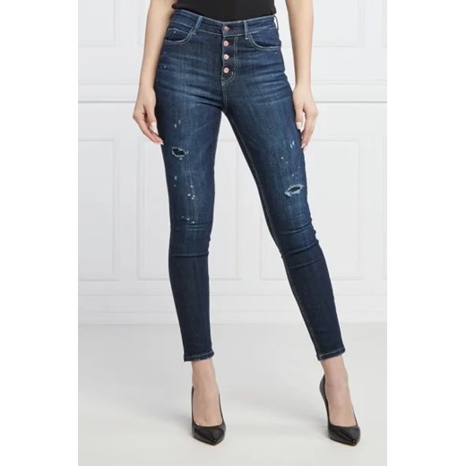 GUESS JEANS Jeansy 1981 EXPOSED BUTTON | Skinny fit | high waist 24/29 promocyjna cena Gomez Fashion Store