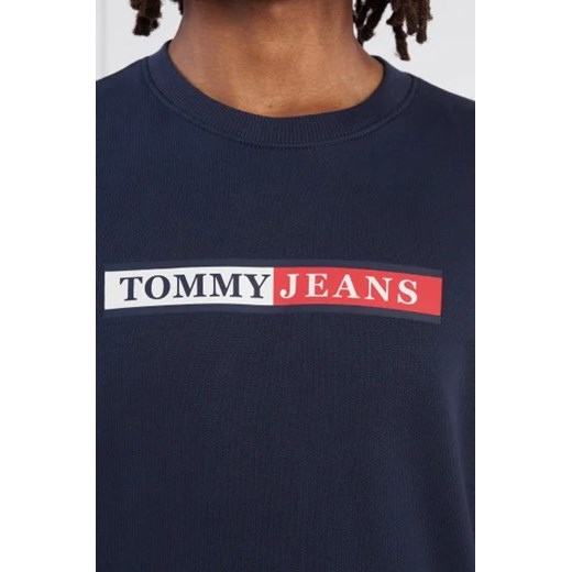 Bluza męska Tommy Jeans niebieska w stylu młodzieżowym bawełniana 