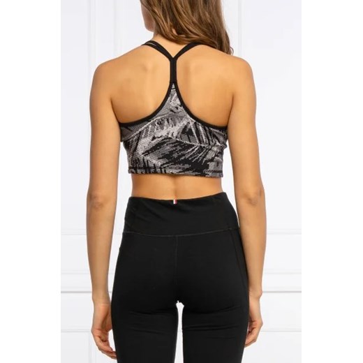 Bluzka damska czarna DKNY z napisem z okrągłym dekoltem casual z elastanu