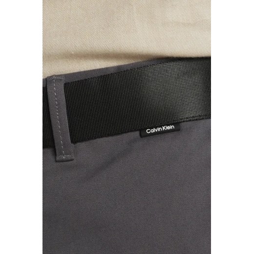 Calvin Klein Spodnie chino + pasek MODERN TWILL | Slim Fit Calvin Klein 33/32 okazyjna cena Gomez Fashion Store