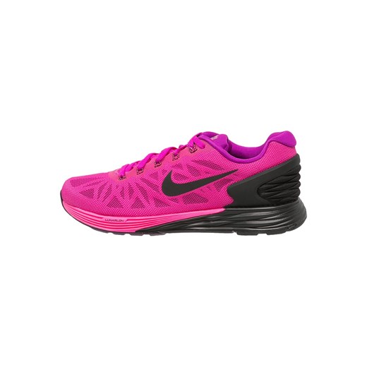 Nike Performance LUNARGLIDE 6 Obuwie do biegania Amortyzacja fuchsia flash/black/pink pow zalando rozowy okrągłe